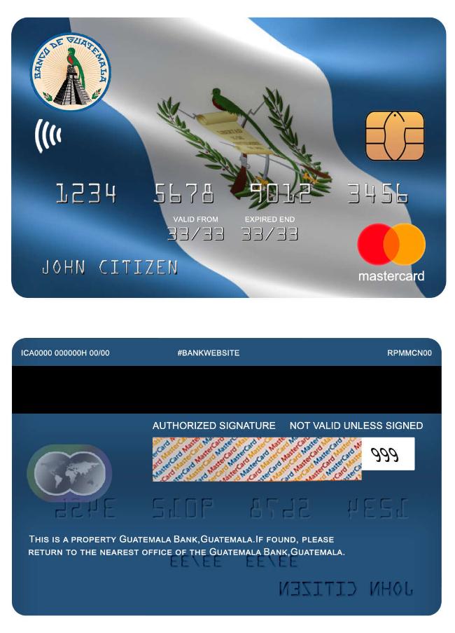 Guatemala Banco de Guatemala bank mastercard